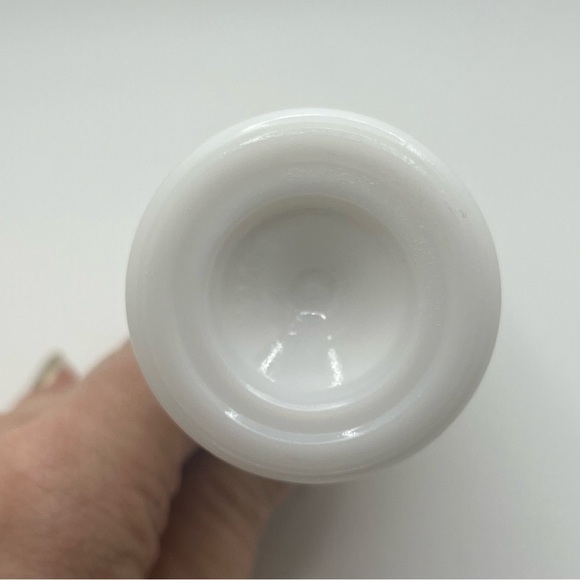 milk glass mug on pedestal green toile design demitasse by Avon cup with handle - Picture 6 of 8